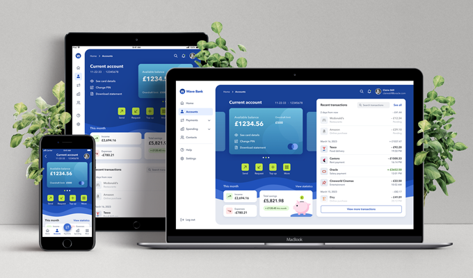 Responsive Banking Application for Wave Bank